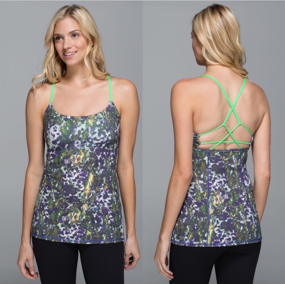 Lululemon sz 8 Neon Floral sports bra